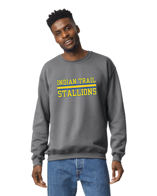 Yellow Varsity Dark Gray Crewneck